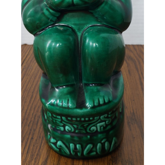 Kahlua Decanter Ceramic Bottle Green Hand Made in Mexico Vintage (Empty) - Picture 7 of 10